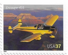 STAMP US SCOTT 3920 "Engineering and Research Corp. Ercoupe 415" 37CENT 2005 MNH