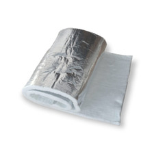 PANNELLO ISOLANTE FIBRA CERAMICA CON ALLUMINIO 1200°C CM 150X62 CALDAIE STUFE