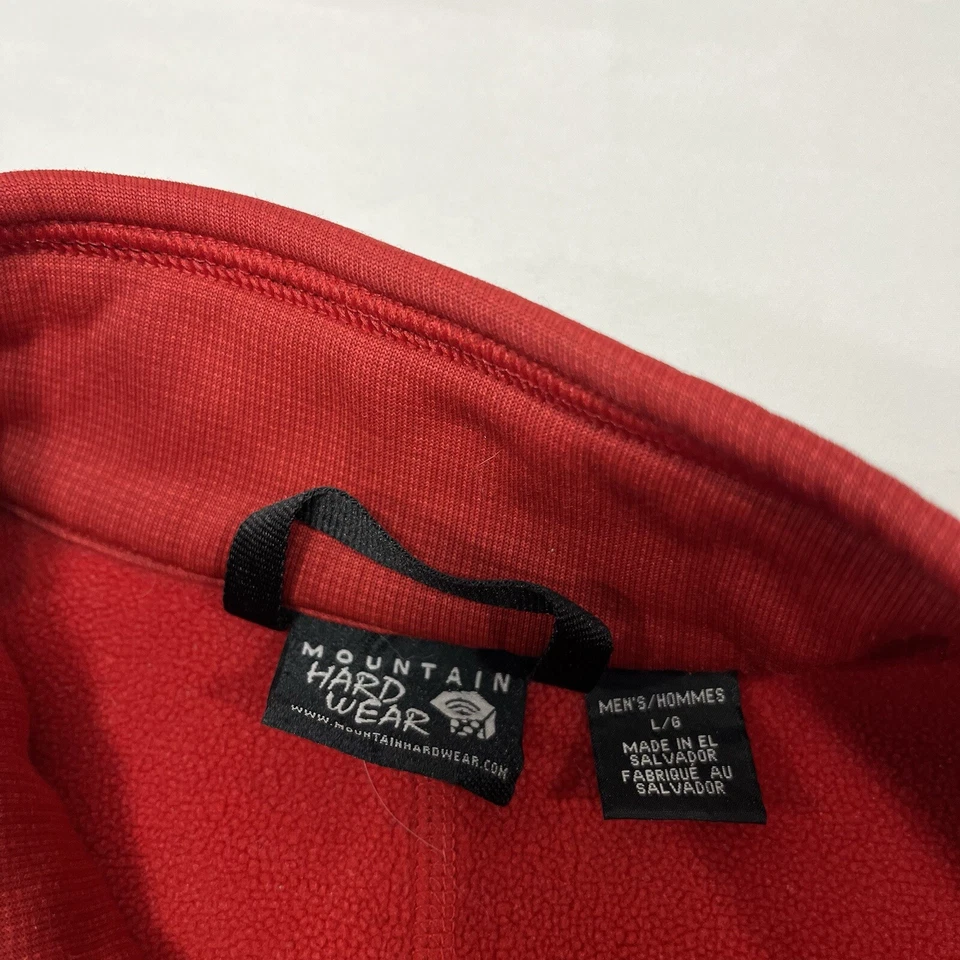 Chaqueta Mountain Hardwear Tejida Gofre Cremallera Completa Para Hombre Grande Roja Senderismo Aire Libre Foto 3 de 4