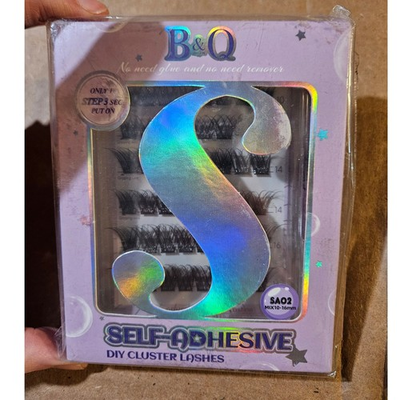 #ad #ad Bamp;Q Self Adhesive DIY Cluster Lashes SA02 D Mix 10 16mm Black $15.00