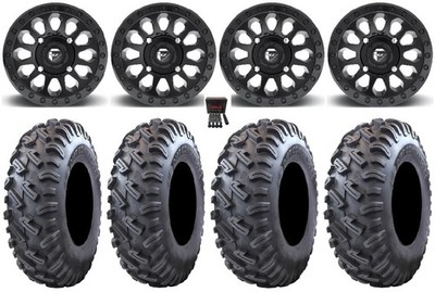 Fuel Vector 14'' Wheels Black 27'' Dirt Commander Tires Can-Am Defender