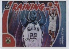2020-21 Panini Donruss Optic Raining 3s Red Prizm 29/99 Khris Middleton #12 nd3