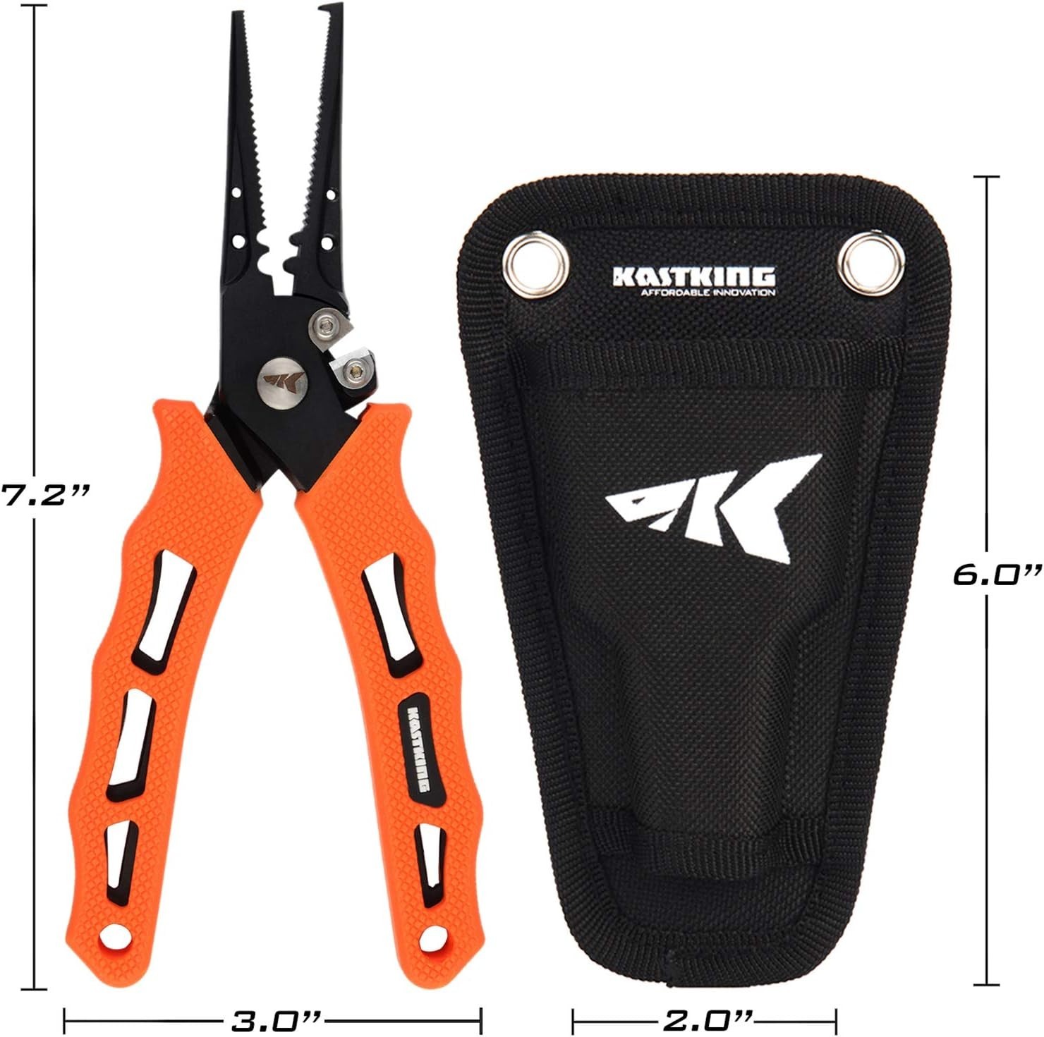 Cutthroat 7 inch Fishing Split Ring Pliers, 420 Stainless Steel Fishing Tools...