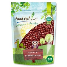 Frijoles Adzuki orgánicos - no transgénicos, germinables, kosher, crudos, veganos - de Food to Live