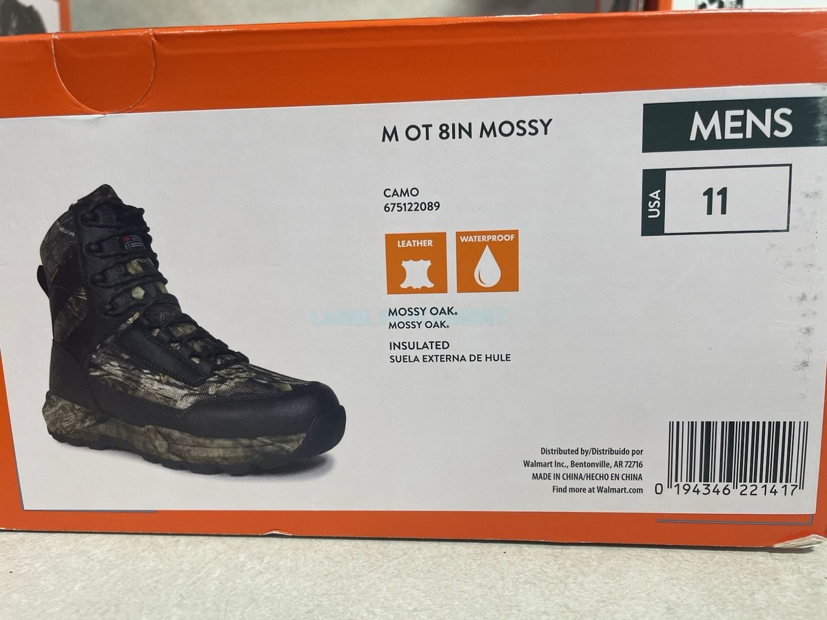 Ozark Trail Men\'s 8-Inch Mossy Oak Camo Hunting Boots, New In Box New In Box - Ozark Trail Men main image 2