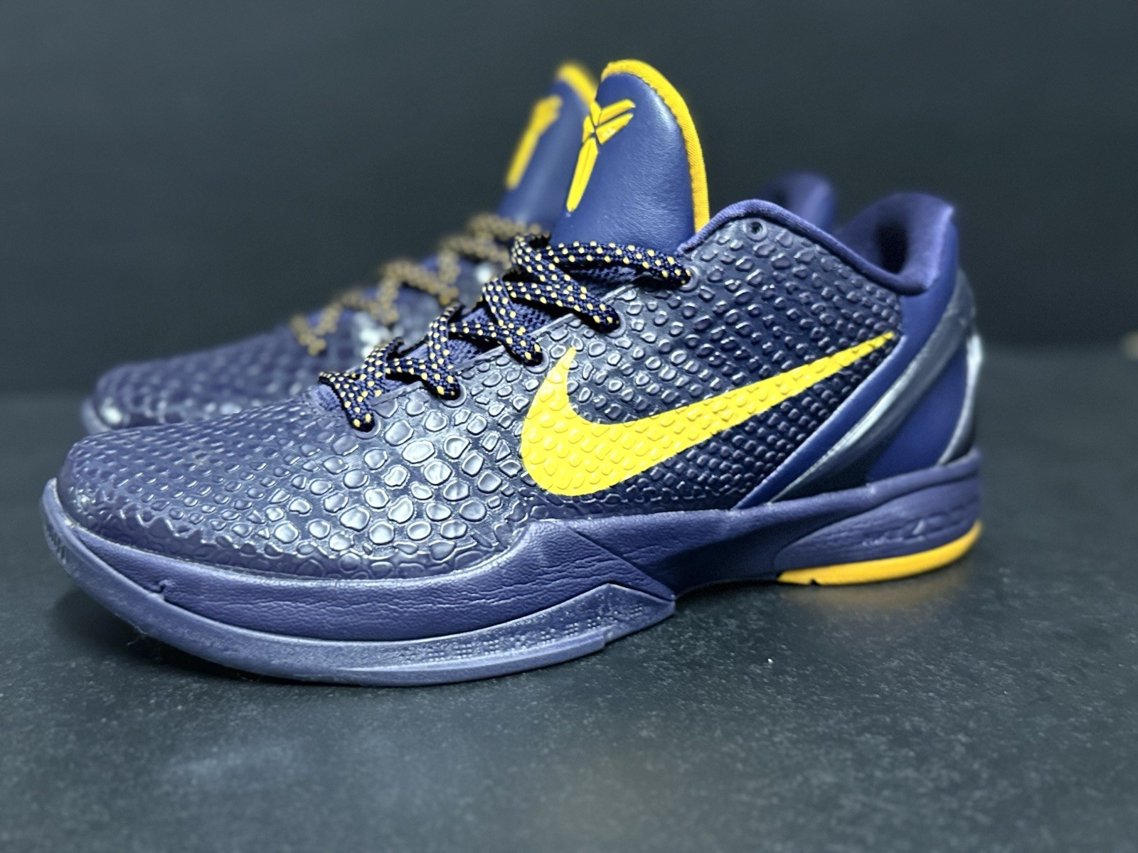 Nike Zoom Kobe 6 Imperial Purple Purple Yellow Sneakers 429659-501 9.5