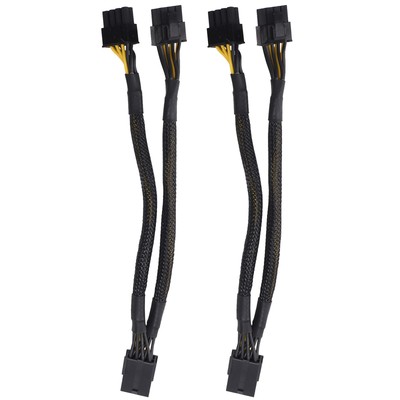 2Pack GPU VGA PCI-E 8 Pin Buchse Auf Dual 8(6+2) Pin Stecker PCI Express Ad8669