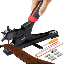 Manual Leather Hole Puncher - Six Sizes for Precision Leatherworking Crafts