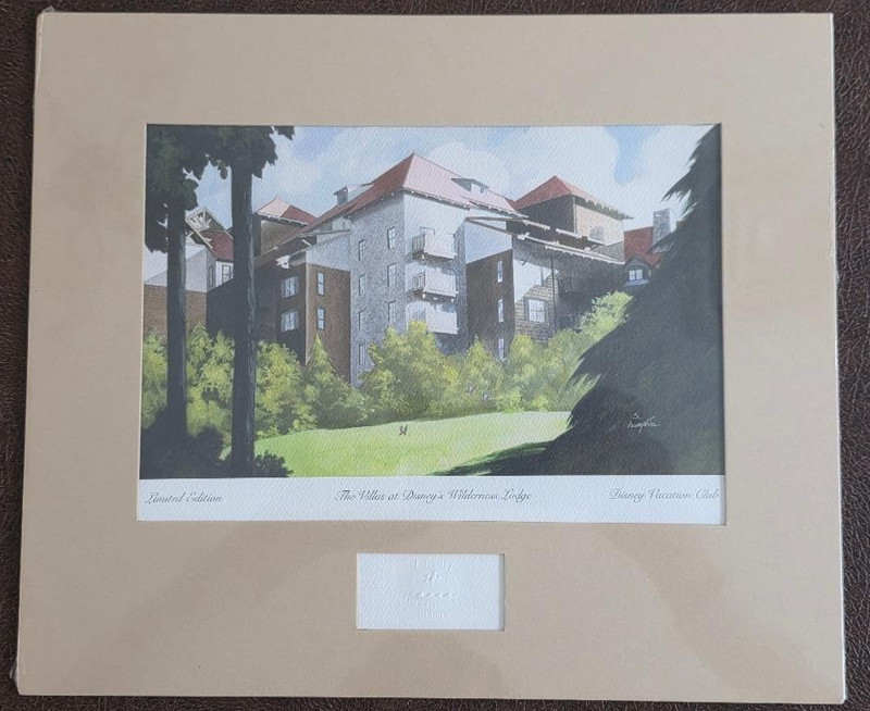 Sealed picture print DVC Limited Edition The Villas at Disney's Wilderness Lodge