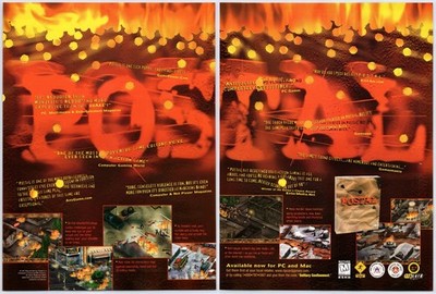 1997 Postal PC Shooter Banned Game Original Vintage Print Ad Promo Poster Art