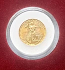 1986 US American Eagle 1/10th T oz. Pure Fine Gold Coin $5 KEY Date in Capsule