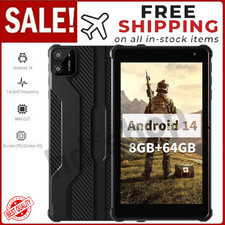 7-inch Android 14 Tablet, 8GB RAM, 64GB Storage, Octa-Core, Dual Camera, 5G WiFi