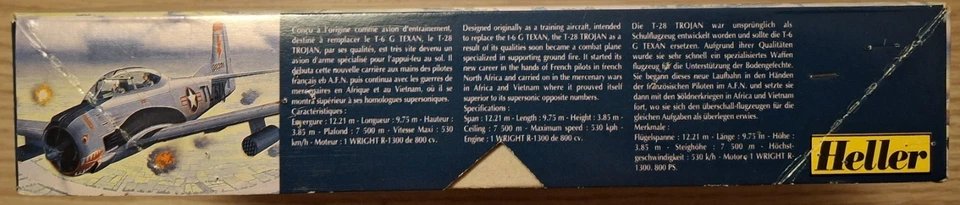 N.A. T-28 TROJAN "FENNEC" 1:72 HELLER Kit di montaggio doppio - Immagine 4 di 4