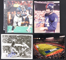 6 DIFF. New York Giants autographed 8x10 photos - 3 Tittle, 2 Wellington Mara OJ
