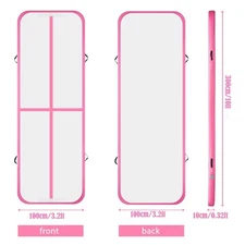 10FT Air Track Inflatable Gymnastics Tumbling Yoga Gym Mat w/Pump Indoor Outdoor