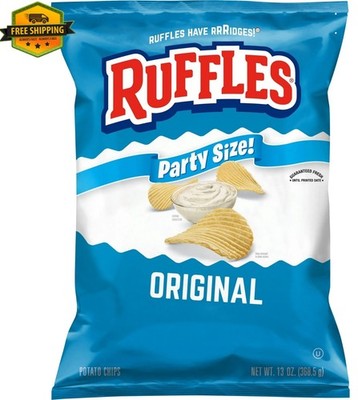Ruffles Original Potato Chips, Party Size, 13 oz Bag