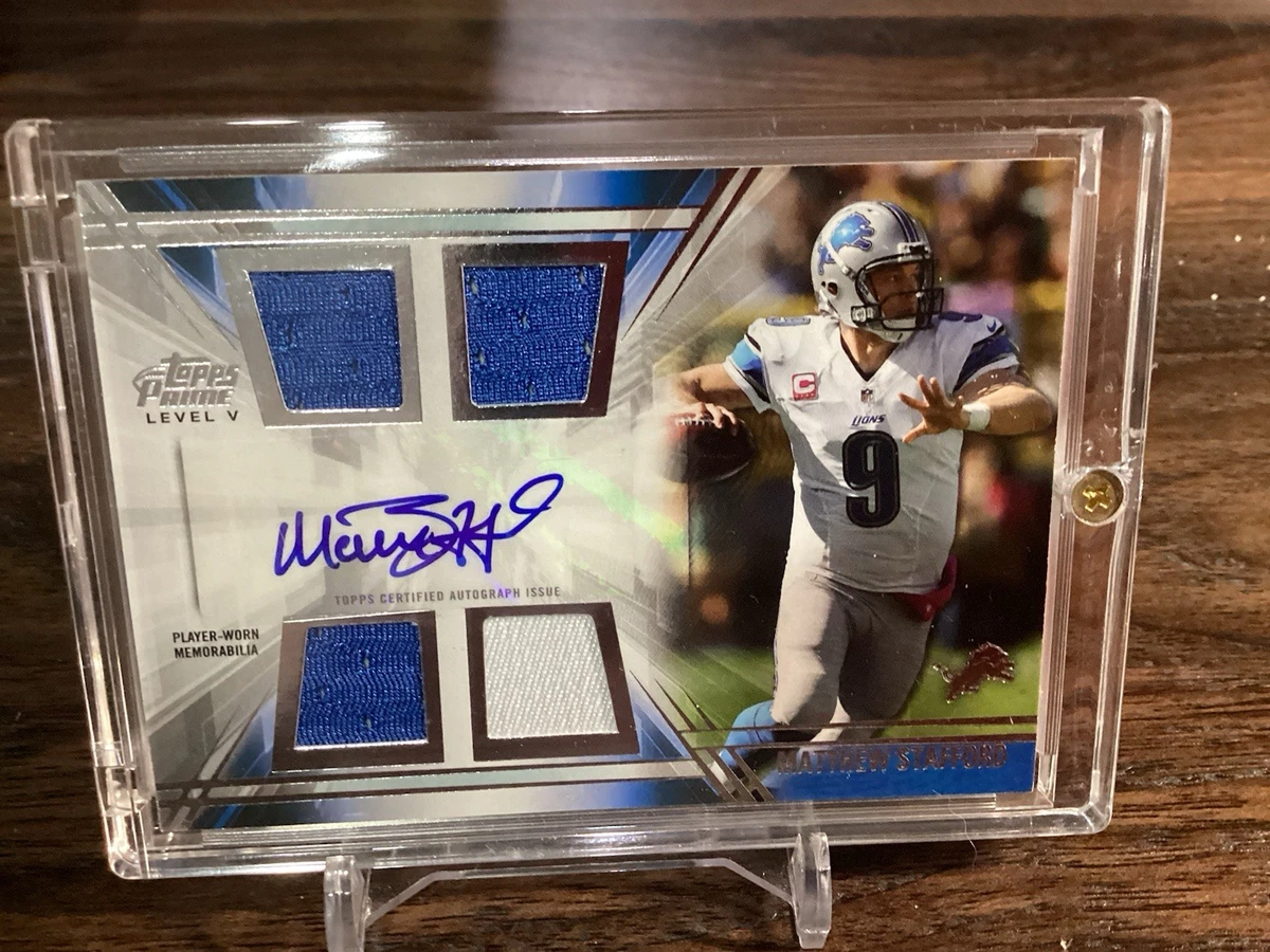 Matthew Stafford Memorabilia Football Sports Trading Cards