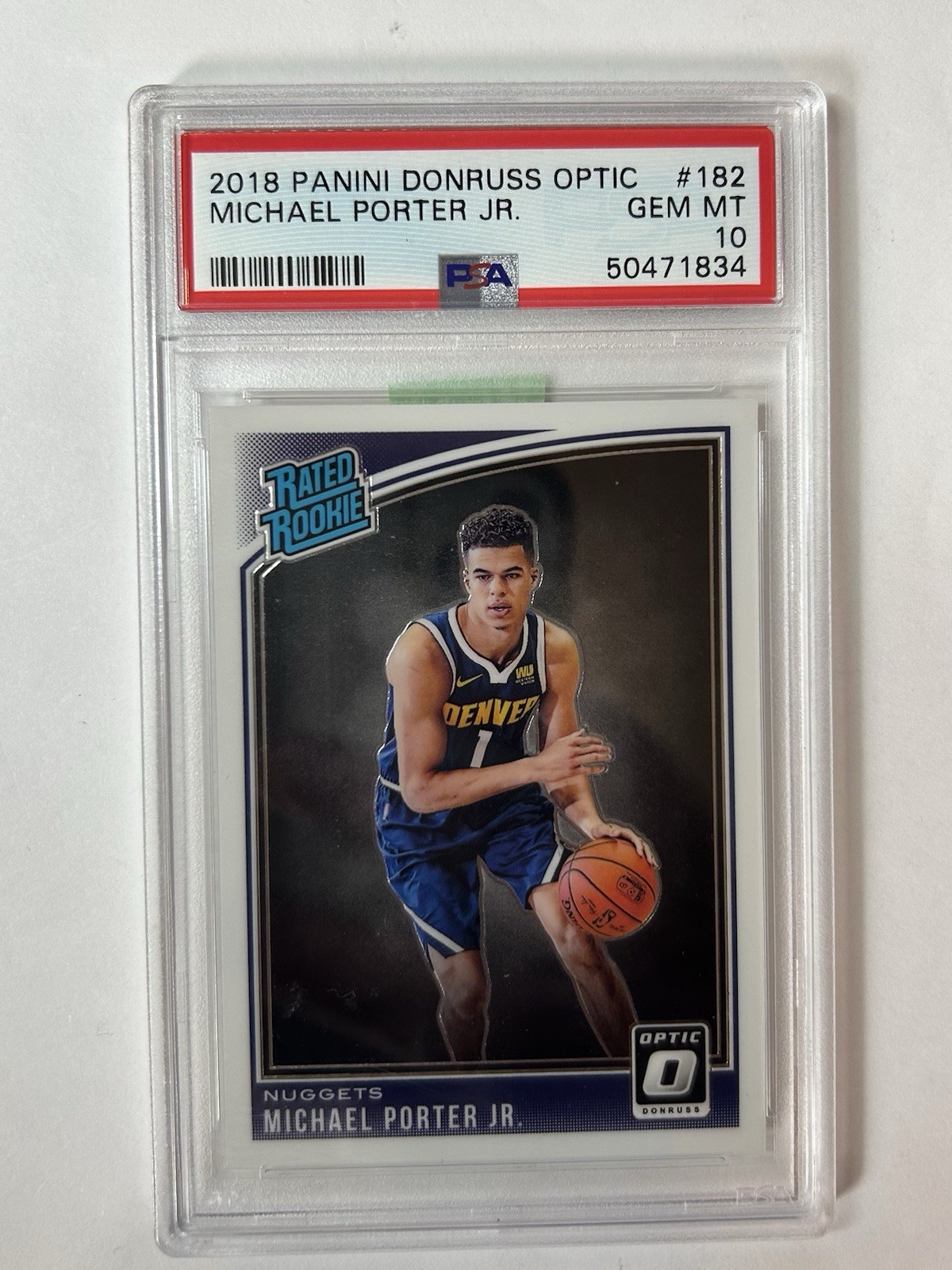 2018-19 Donruss Optic - #182 - Michael Porter Jr. - RC - PSA 10