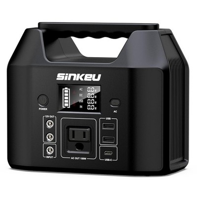 Portable LiFePO4 Battery Solar Generator Home Backup Power 122.8Wh Portable