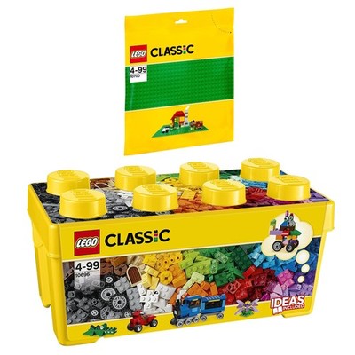 LEGO Classic Set 2 Building Blocks 10696 10700 Green Base Plate Creative Fine