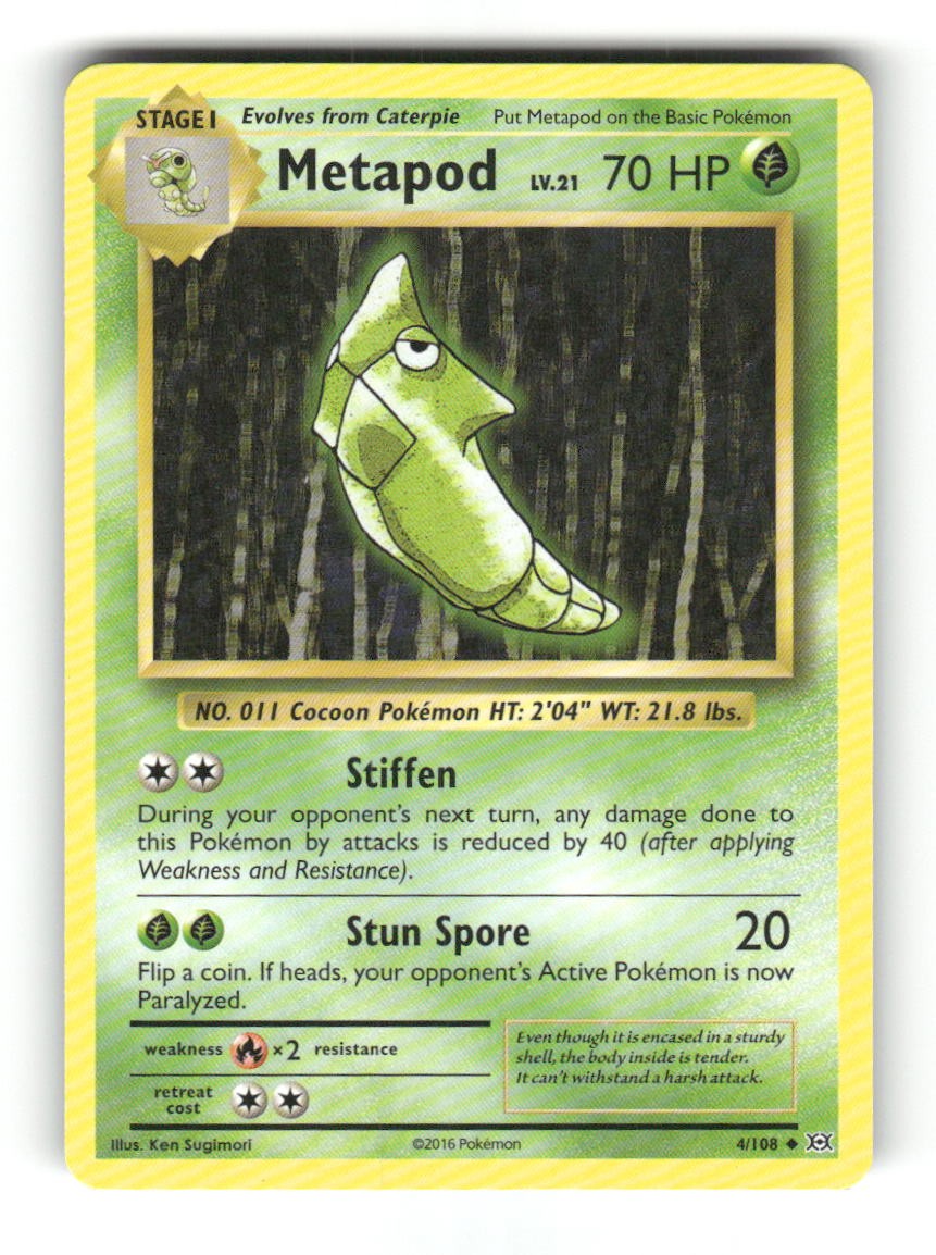 Metapod 4/83 Uncommon Generations Pokemon Lightly Played