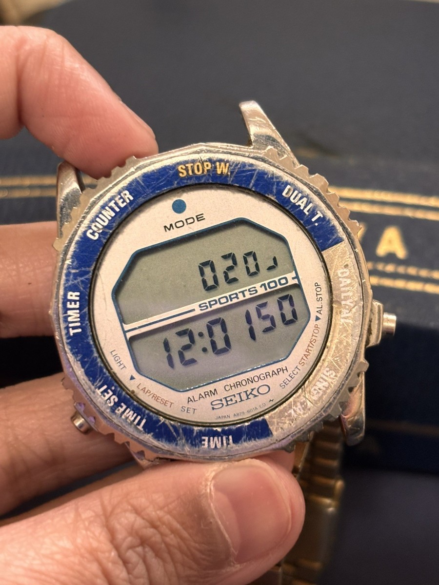 Seiko Rotocall Astronaut 37mm Digital Dial Men's Watch A829-6019
