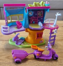 Magnetisches Polly Pocket Haus, Baumhaus und Roller