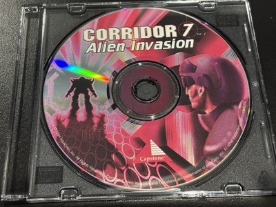 CORRIDOR 7 Alien Invasion Vintage 1994 Original Computer Game Disc Capstone