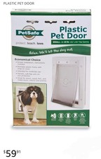 PetSafe Plastic Small 1-15lb Dog or Cat Pet Door - White PPA00-10958 - New