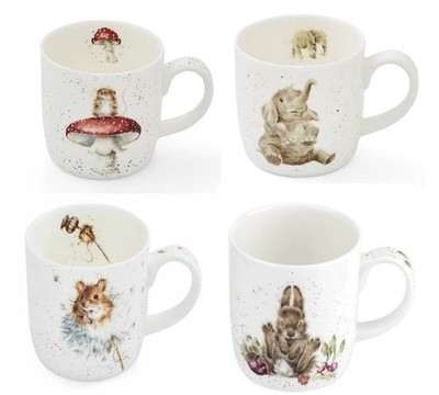 Royal Worcester Wrendale set of 4 mugs-----9106-----