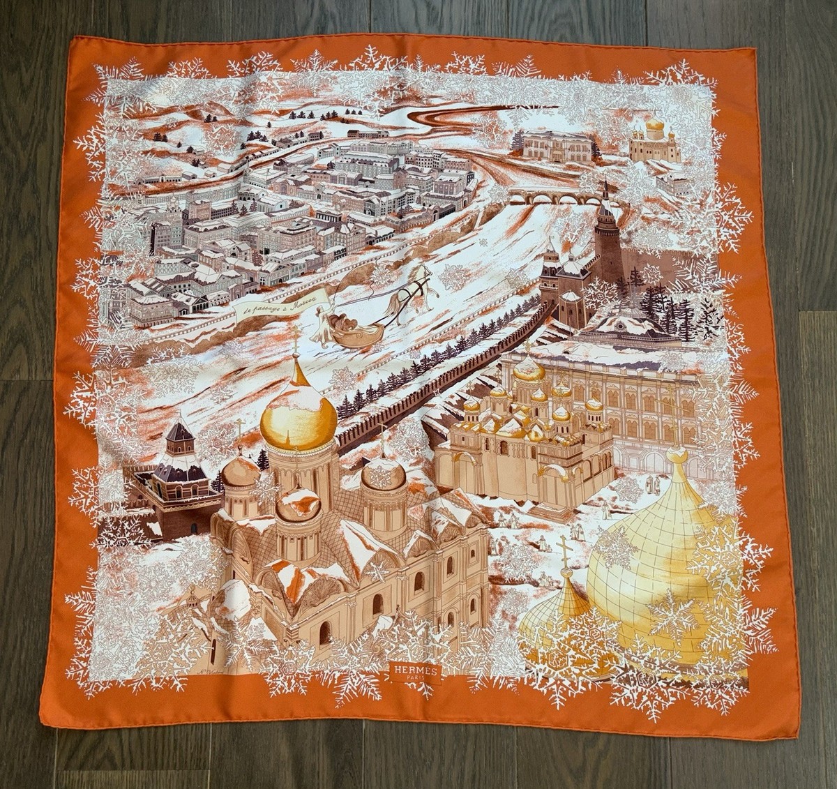 Rare Hermes Silk Carre Foulard Tuch Passage A Moscou 90cm | eBay