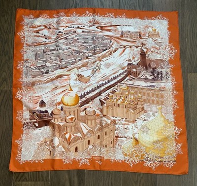 HERMES アートボード Rare Hermes Silk Carre Foulard Tuch Passage A Moscou 90cm | eBay