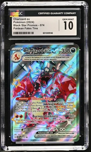 CGC 10 Charizard ex #074 Paldean Fates Tin 6013309146