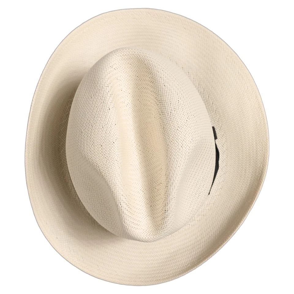 Chapeau homme DOLCE & GABBANA papier blanc paille Fedora Panama Capello s. 57... - Photo 3/4
