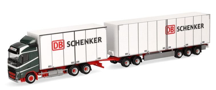 HERPA,VOLVO FH GL 6x4 with dolly and 3-axle trailer DB SCHENKER, 1