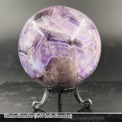 Amethyst Chevron Kugel natürlich lila Quarz poliert Edelstein Kristall