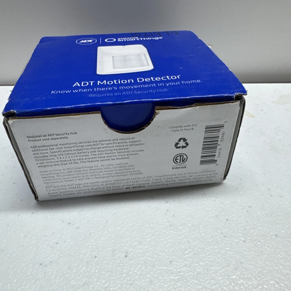 Samsung - SmartThings ADT Motion Detector - White F-ADT-PIR-1 NIB SHIPS FAS B3 - Image 3 of 4