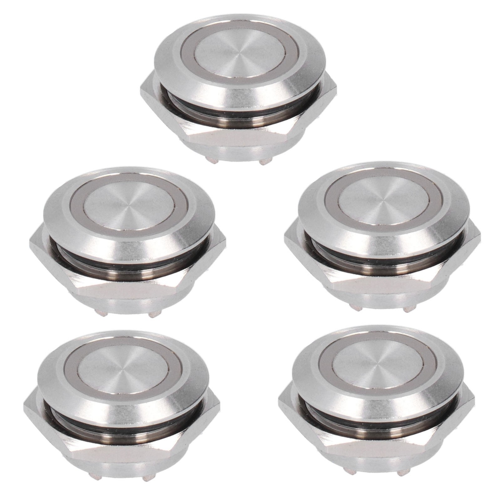 New (DC3~6V Red)Metal Push Button Switch 5Pcs 19mm Momentary Push Button Switch
