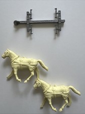 Original 1960  s Marx Giant Blue And Gray Caisson Hitch And Horses 