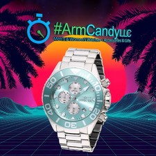 Brand New Invicta Grand Diver Chrono 48583 Silver w/Turquoise Dial