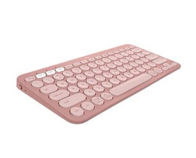 Logitech Pebble Keys 2 K380s Bluetooth Wireless Keyboard, Multi Device Hop, Rose