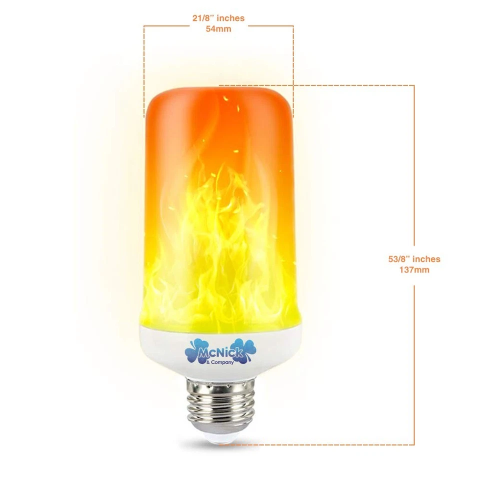 Premium LED Flame Light Bulbs, Flickering Fire Bulbs with 4 Modes, E26 Base f... - Image 3 of 4