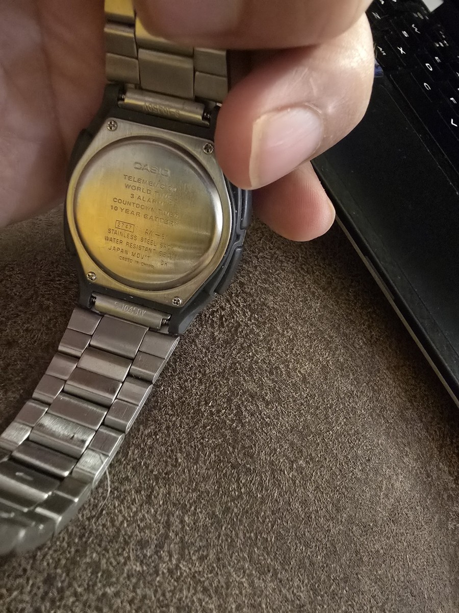 Casio Telememo 30 AW-81 Men Digital Wrist Watch Ana/Digi 3 Alarm