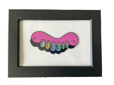 Gerahmtes Sweet Toof Artwork 2026 Gold Toof / Graffiti / Urban Art / Street Art