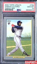 2020 YORDAN ALVAREZ ROOKIE TURKEY RED CHROME TOPPS UPDATE #TRC6 PSA 10 GEM MT