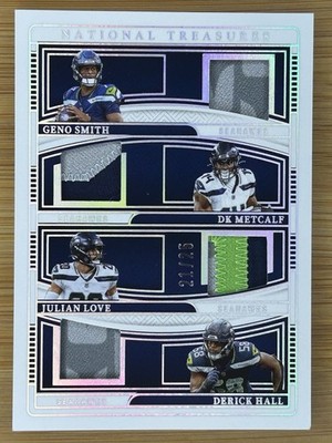 SICK QUAD PATCH #/25 🔥 2024 National Treasures Geno Smith/ DK