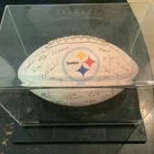 Pittsburgh Steelers 2001 Season Autographed Football in Display Case