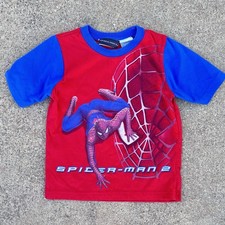 Rare Vintage Y2K Boys 2004 Spider-Man 2 Movie Promo Shirt 4T