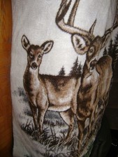 Biederlack Of America Blanket with a Deer image, Double-Sided, made in the USA.