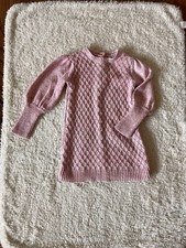 JANIE AND JACK Pink Knitted Long Sleeve Dress Size 3t